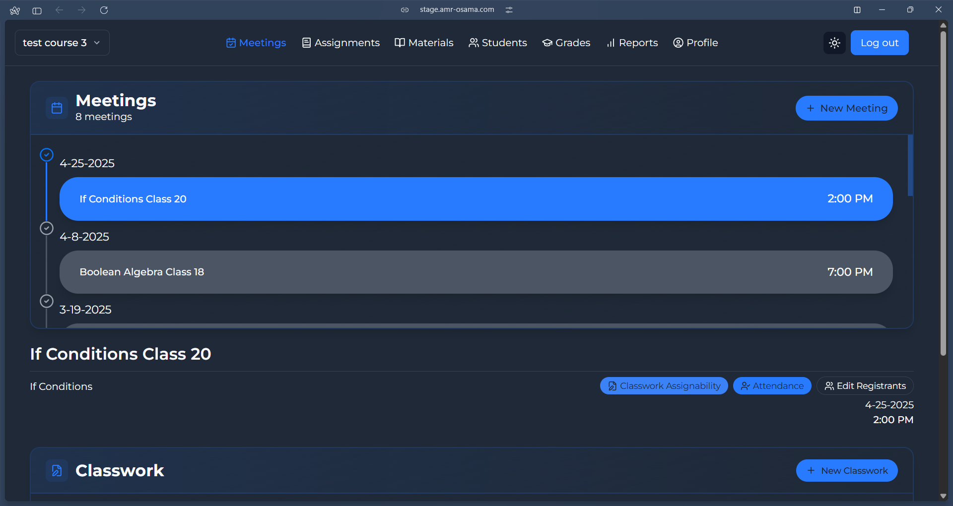 IGCSE CS Learning Management System screenshot 1